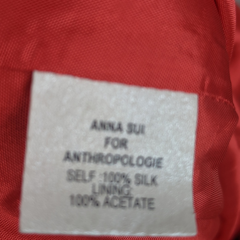 Anna Sui for Anthro 100% silk dress size 4 - Picture 8 of 8